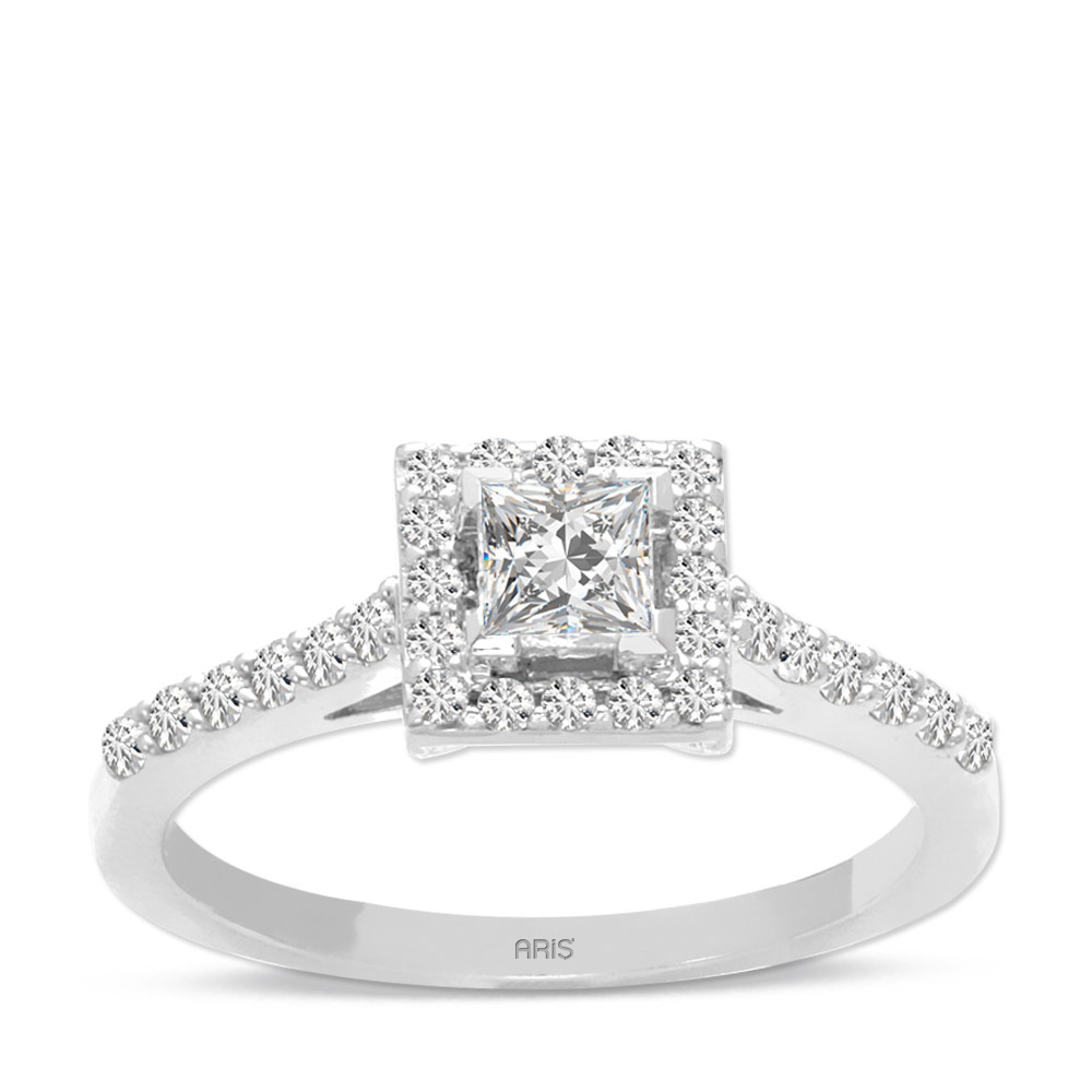 0.61 Karat Pırlanta Prenses Fantezi Yüzük