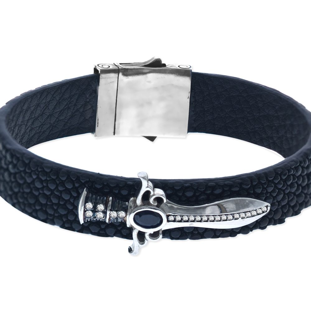 Pırlanta Safir Erkek Bileklik