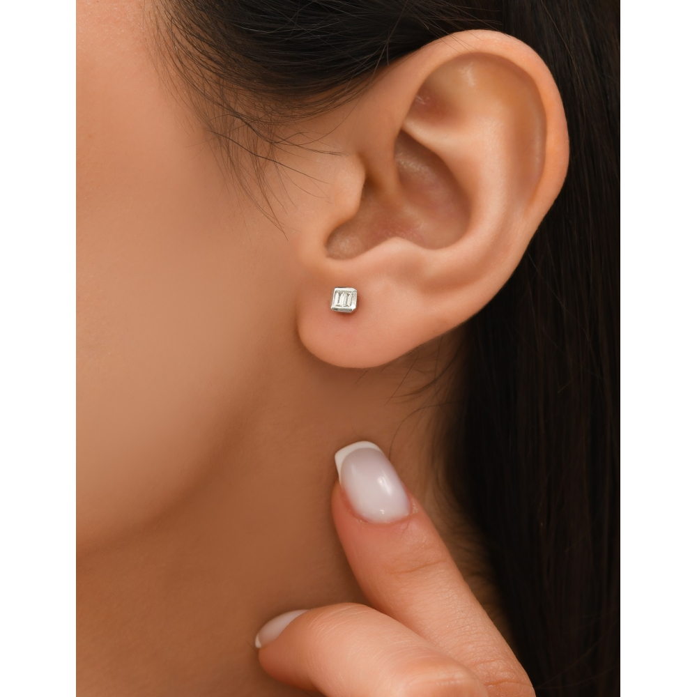 Pırlanta Baget Küpe