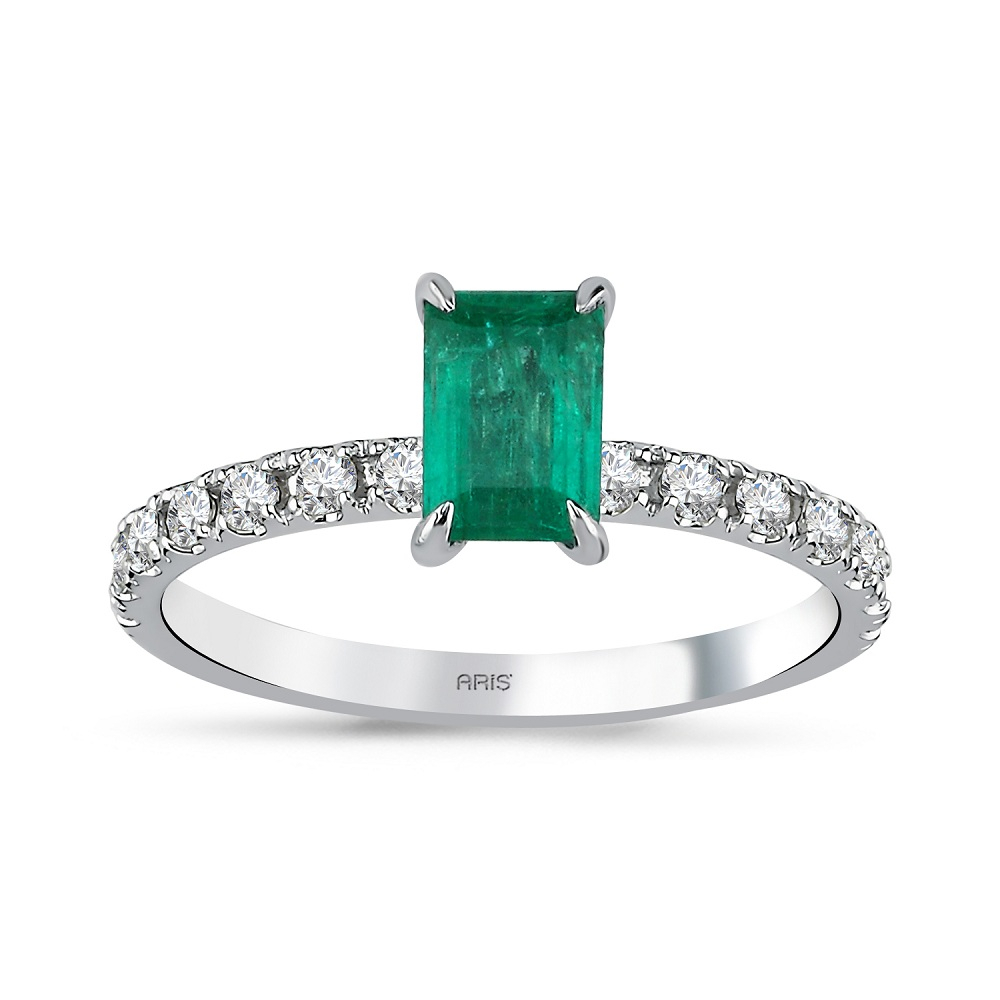 0.94 Karat Pırlanta Zümrüt Yüzük