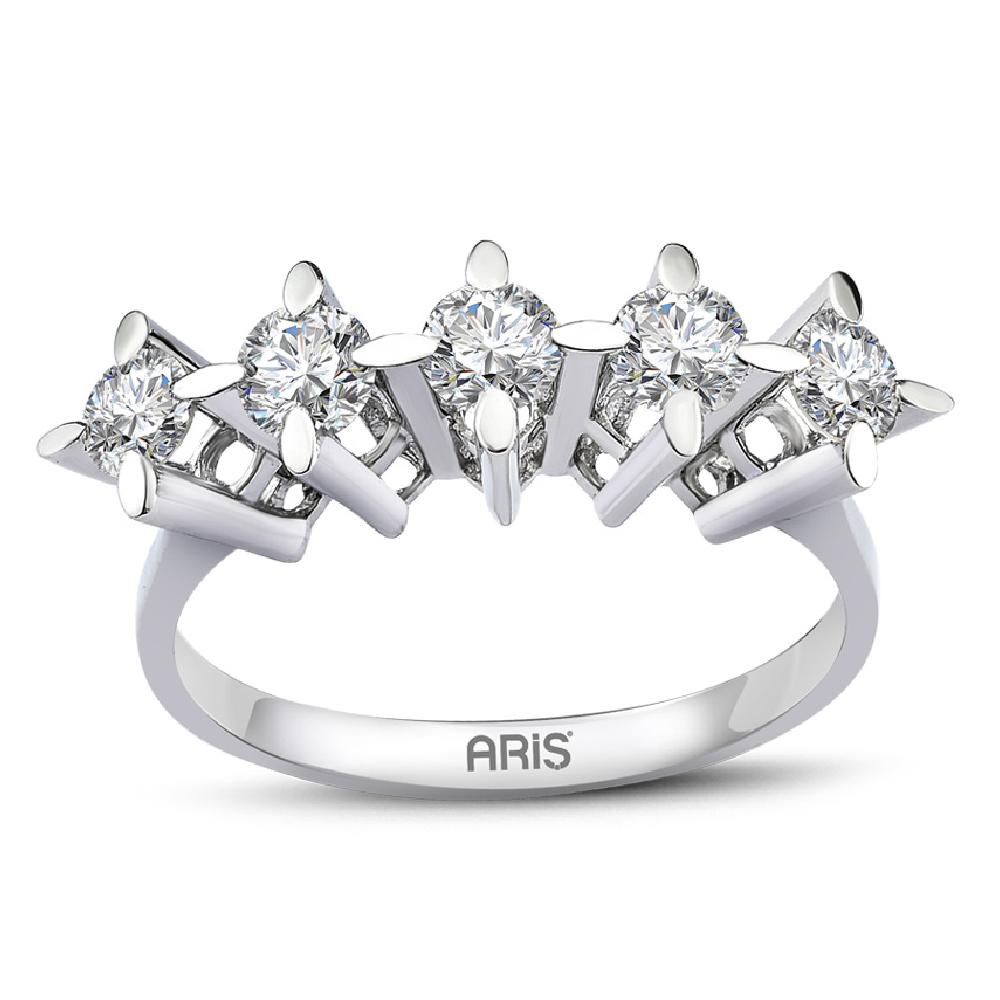 0.25 Karat Pırlanta Beştaş Yüzük