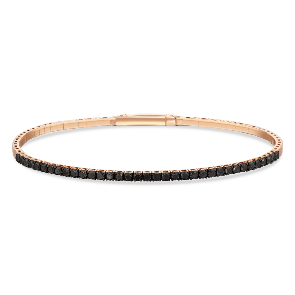 Siyah Pırlantalı Unisex Bileklik