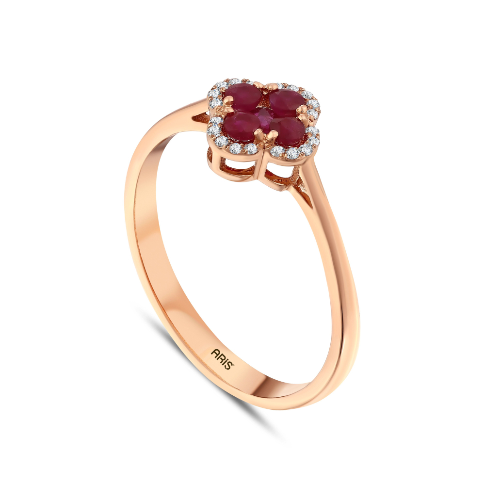 0.27 Karat Yakut Pırlanta Yüzük