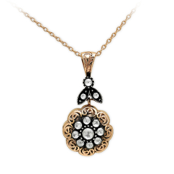 0.22 Karat Elmas Altın Kolye