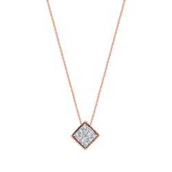 Pırlanta Kare Kolye