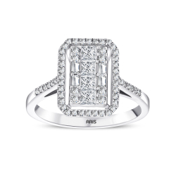 0.63 Karat Pırlanta Baget Yüzük