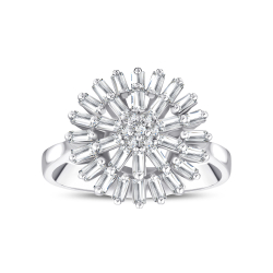 0.72 Karat Pırlanta Baget Yüzük