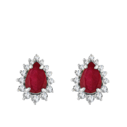 Damla Yakut Pırlanta Küpe