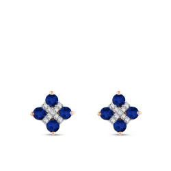 Safir Şans Pırlanta Küpe