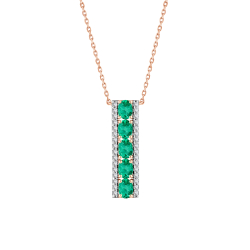 0.91 Karat Pırlanta Zümrüt Kolye