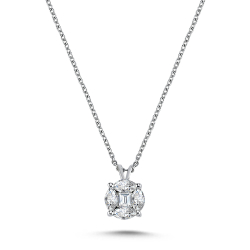 Markiz Pırlanta Effect Kolye