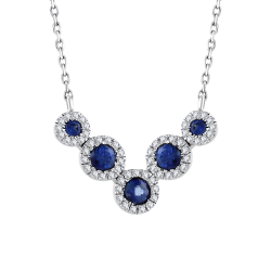 0.67 Karat Safir Pırlanta Kolye