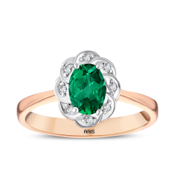 0.81 Karat Pırlanta Zümrüt Yüzük