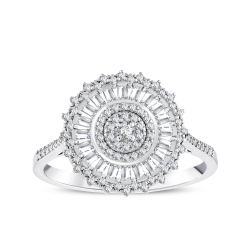 0.39 Karat Pırlanta Baget Yüzük