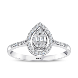 0.23 Karat Pırlanta Baget Yüzük