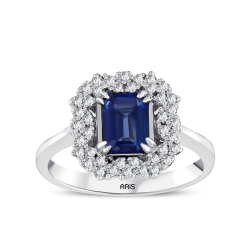 1.03 Karat Safir Pırlanta Yüzük