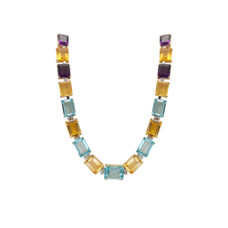 Renkli Taşlı Pırlanta Gerdanlık