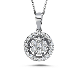 Pırlanta Tektaş Effect Kolye