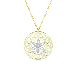 Pırlanta Yaşam Çiçeği Kolye