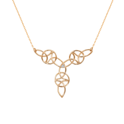 Kelt Sembolleri- Pırlanta Altın Sonsuz Aşk (Serch Bythol) Kolye