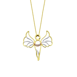 Pırlantalı Barış Meleği Mikail Kolye