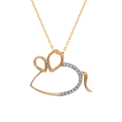 Pırlanta Fare Kolye