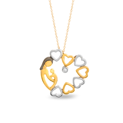 Pırlanta Anne Çocuk Kolye