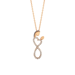 Pırlanta Anne Çocuk Sonsuzluk Kolyesi