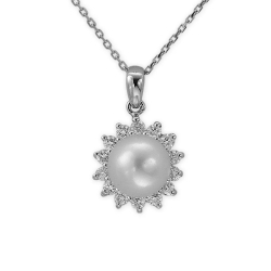 Pırlanta Anturaj İnci Kolye