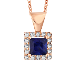 Safir Prenses Altın Kolye