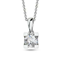 0.30 Karat D-VS2 Pırlanta Tektaş Kolye GIA Sertifikalı