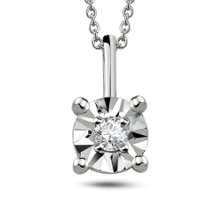 Pırlanta Tektaş Miracle Kolye (0.25 Ct. Görünüm)