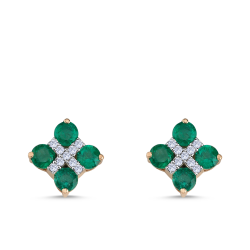 Zümrüt Pırlanta Küpe