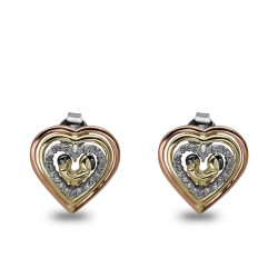 Pırlanta Anne ve Çocuk Kalp Küpe