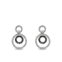 Siyah Pırlanta Halka Küpe