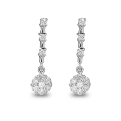 0.44 Karat Pırlanta Damla Küpe