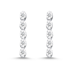 Pırlanta Suyolu Küpe Lecce