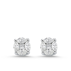 Markiz Pırlanta Effect Küpe