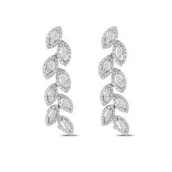 Markiz Model Pırlanta Küpe