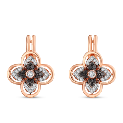 Siyah Pırlanta Küpe Charmy