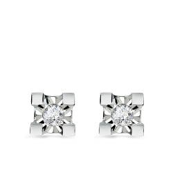 Pırlanta Tektaş Küpe (0.90 Ct Görünüm)