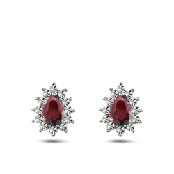 Damla Kesim Yakut Altın Küpe