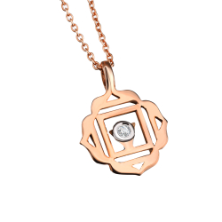 Pırlantalı Kök Çakra (Muladhara) Altın Kolye