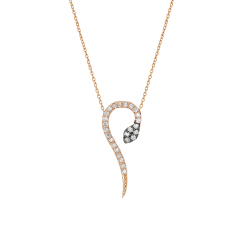 Pırlantalı Yılan Figürlü Kolye