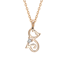 Pırlanta Kedi Kolye