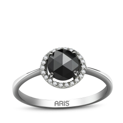 Siyah Beyaz Pırlanta Yüzük