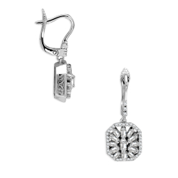 Pırlanta Fantezi Baget Küpe 