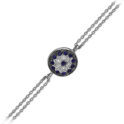 Pırlantalı Safir Taşlı Bileklik