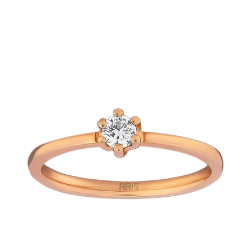 0.13 Karat Pırlanta Tektaş Yüzük Ancona