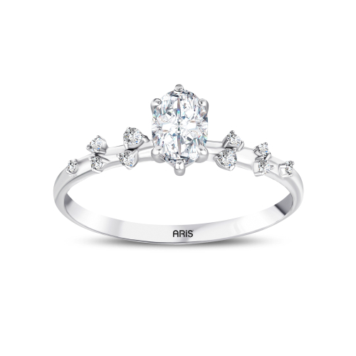 0.35 Karat Oval Kesim Pırlanta Tektaş Yüzük